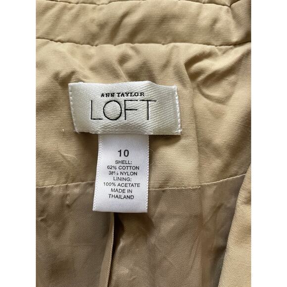 ANN TAYLOR LOFT, SIZE 10, BLAZER JACKET, KHAKI COLORED - Picture 3 of 6